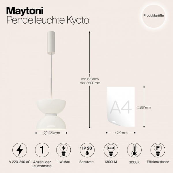 Фото Подвесной светильник Maytoni Kyoto MOD178PL-L11W3K