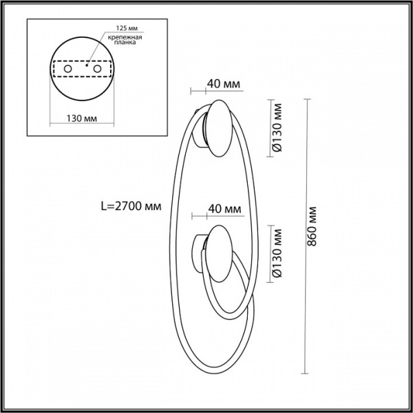 Фото Бра Odeon Light Corda 4391/30WL