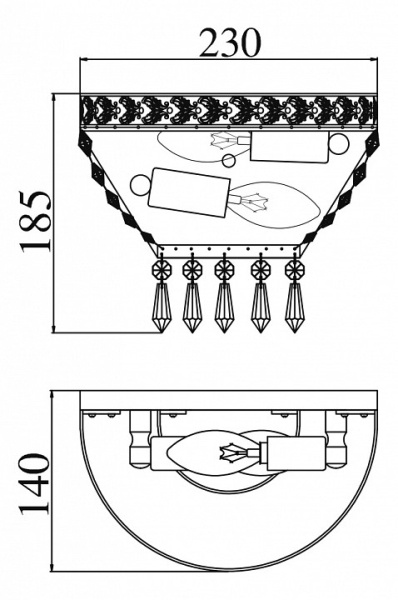 Фото Накладной светильник Maytoni Bella DIA750-WB01-WG