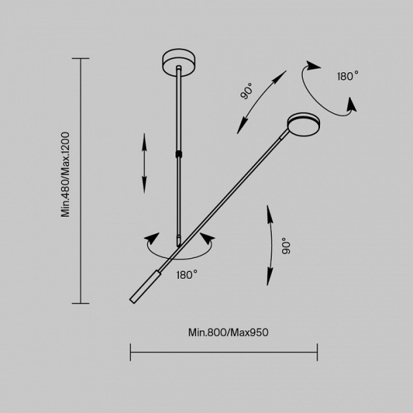 Фото Светильник на штанге Maytoni Fad MOD070CL-L8W3K