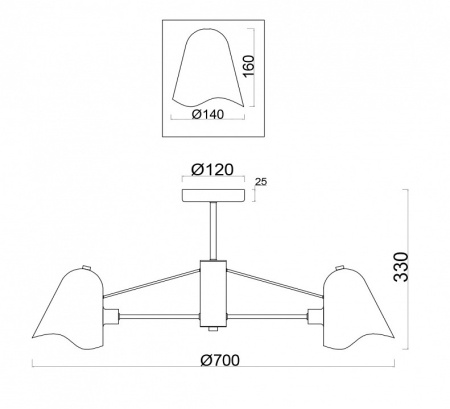 Фото Люстра на штанге Freya Manon FR5037PL-05S