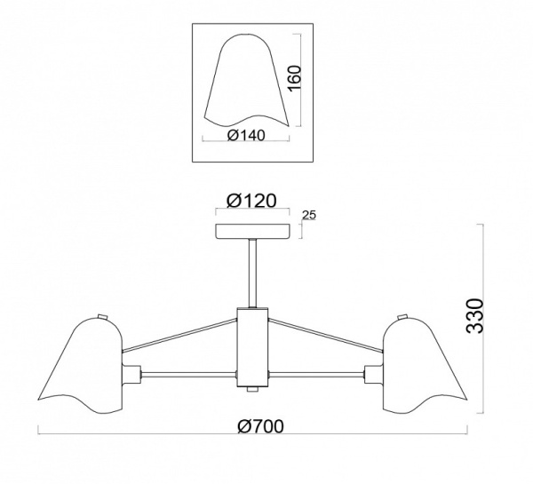 Фото Люстра на штанге Freya Manon FR5037PL-05S
