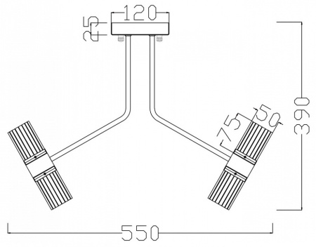 Фото Потолочная люстра Freya Mia FR6038CL-L60B