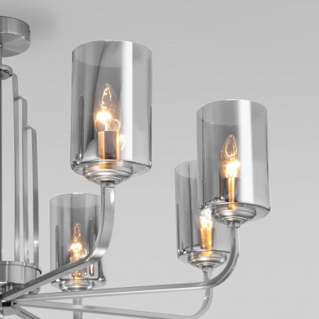 Фото Люстра на штанге Eurosvet Defi 60138/8 сатин-никель