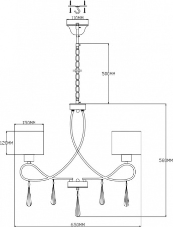 Фото Подвесная люстра Moderli Mae V2563-5P