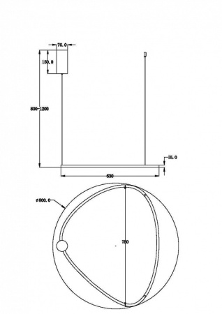 Фото Подвесной светильник Maytoni Glint MOD072PL-L36B3K