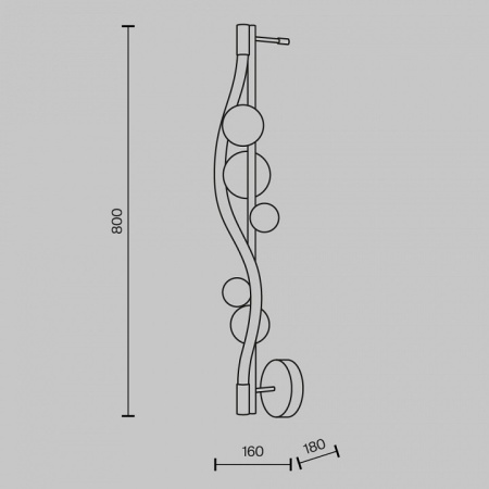 Фото Накладной светильник Maytoni Oasis MOD289WL-L18BS3K