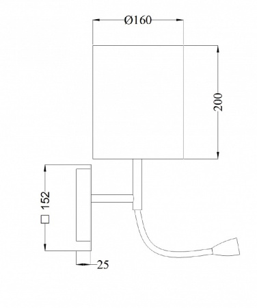 Фото Бра с подсветкой Maytoni Bergamo MOD617WL-01CH