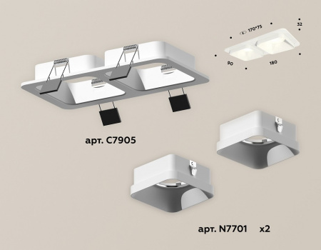 Открыть Встраиваемый светильник Ambrella Light XC XC7905001 Фото Встраиваемый светильник Ambrella Light XC XC7905001