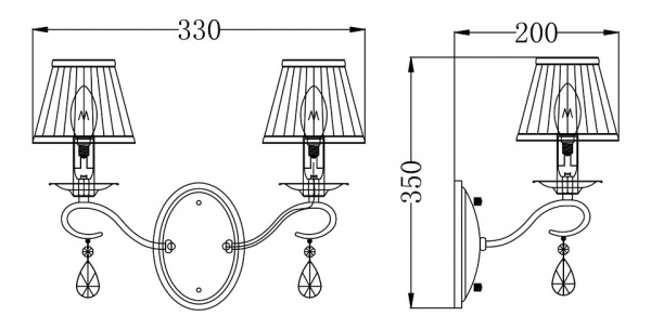 Фото Бра Maytoni Brionia ARM172-02-G