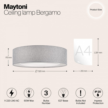 Фото Накладной светильник Maytoni Bergamo MOD613CL-04GR