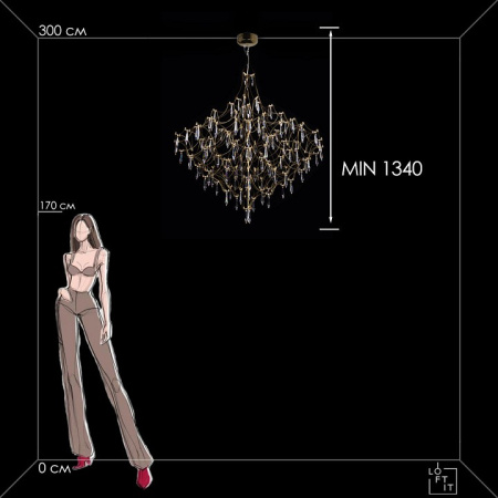 Открыть Подвесная люстра Loft it Mira 10259/1000 Gold Asfour Фото Подвесная люстра Loft it Mira 10259/1000 Gold Asfour