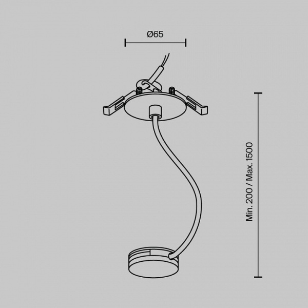 Фото Основание на подвесе для трека-ремня Maytoni Accessories for system Parity TRA130RWC-2B