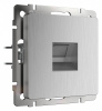 Розетка Ethernet RJ-45 без рамки Werkel cеребряный рифленый W1181009 Розетка Ethernet RJ-45 без рамки Werkel cеребряный рифленый W1181009