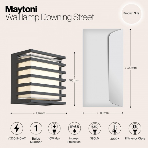 Фото Накладной светильник Maytoni Downing Street O020WL-L10B4K