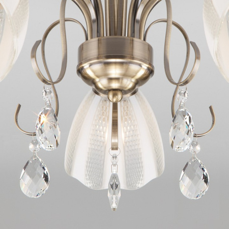 Фото Люстра на штанге Eurosvet Floranse 30155/5 античная бронза