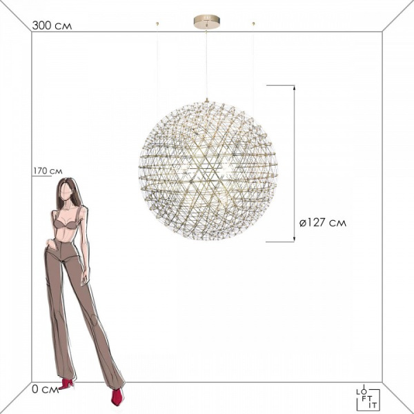 Фото Подвесной светильник Loft it Raimond 9027-127 Gold