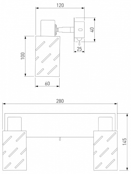 Открыть Бра Eurosvet Fente 20090/2 белый/хром Фото Бра Eurosvet Fente 20090/2 белый/хром