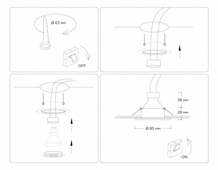 Открыть Встраиваемый светильник Ambrella Light TN TN1151 Фото Встраиваемый светильник Ambrella Light TN TN1151