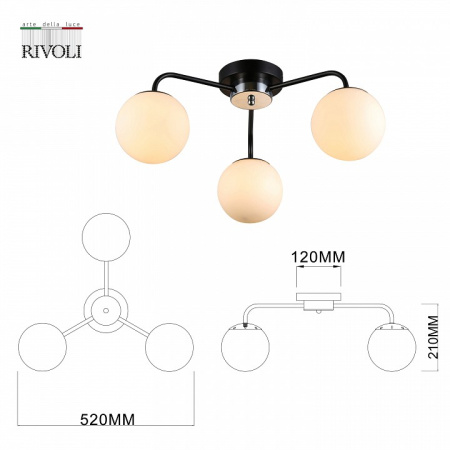 Фото Потолочная люстра Rivoli Florentina Б0053433