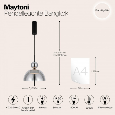 Фото Подвесной светильник Maytoni Bangkok MOD185PL-L6B3K4