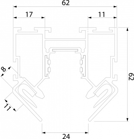Фото Трек встраиваемый Elektrostandard Slim Magnetic a062150
