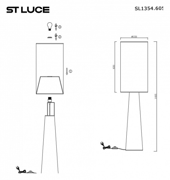 Фото Торшер ST-Luce Jackie SL1354.605.01