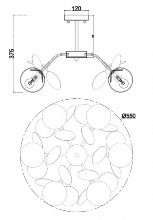 Фото Люстра на штанге Freya Satellite FR5165PL-06W