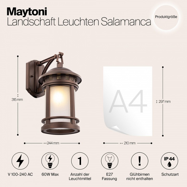 Фото Светильник на штанге Maytoni Salamanca O031WL-01BR