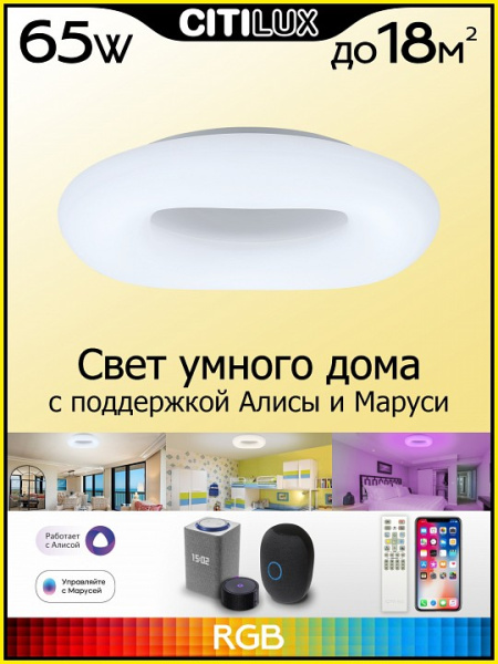 Фото Накладной светильник Citilux Стратус Смарт CL732A520G