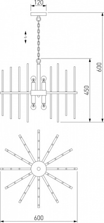 Открыть Подвесная люстра Bogate's Allure 356/6 Smart латунь Фото Подвесная люстра Bogate's Allure 356/6 Smart латунь