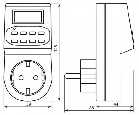 Фото Розетка с таймером Feron TM22 23205