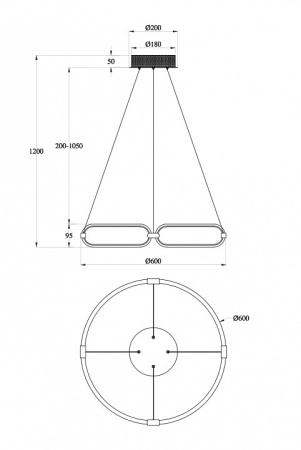 Фото Подвесной светильник Maytoni Chain MOD017PL-L50MG