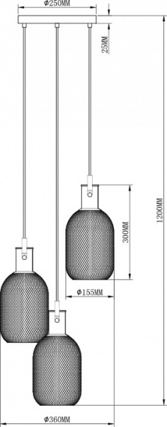 Фото Подвесной светильник Moderli Alina V2802-3P