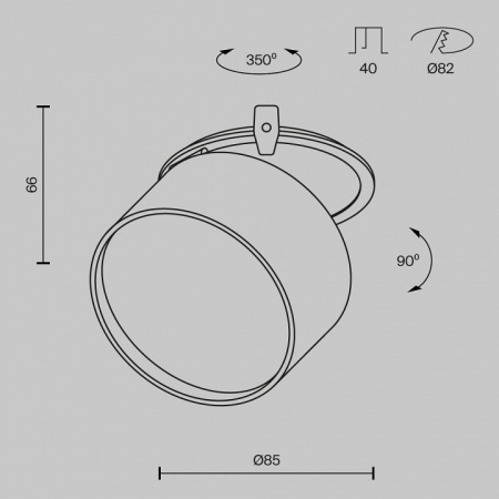 Фото Встраиваемый светильник Maytoni Onda DL024-12W-DTW-W