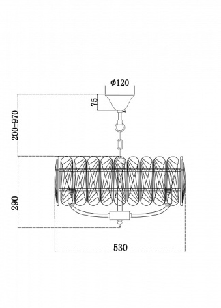 Фото Подвесной светильник Maytoni Suite MOD122PL-06BS