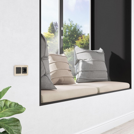 Фото Выключатель двухклавишный без рамки Werkel черный W1123006