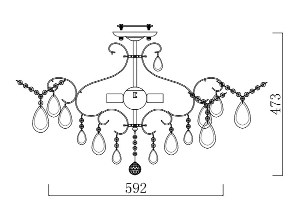 Фото Люстра на штанге Freya Chabrol FR2302-CL-06-WG