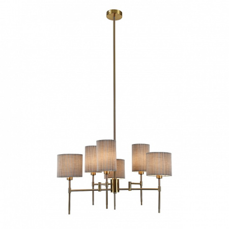 Фото Люстра на штанге Indigo Plisse 13033/6R Brass