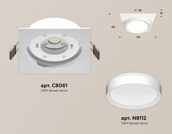 Открыть Встраиваемый светильник Ambrella Light XC XC8061001 Фото Встраиваемый светильник Ambrella Light XC XC8061001