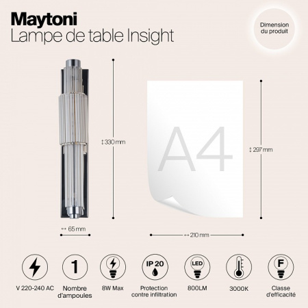 Фото Бра Maytoni Verticale MOD308WL-L9CG3K