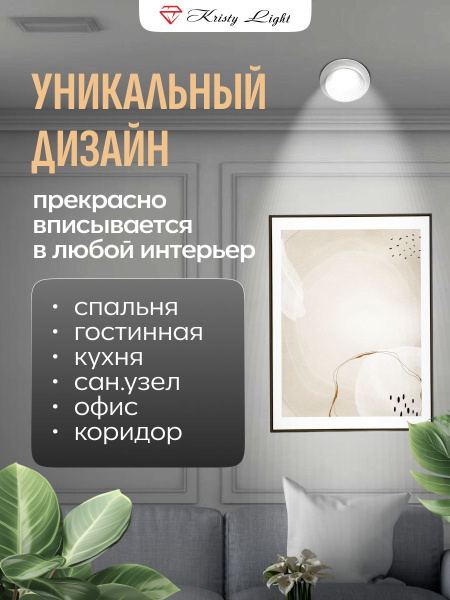 Фото Светильник потолочный встраиваемый Kristy Light KL0105W GU10