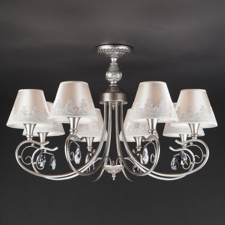 Открыть Люстра на штанге Eurosvet Incanto 60069/8 серебро Фото Люстра на штанге Eurosvet Incanto 60069/8 серебро