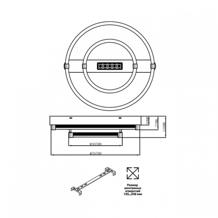 Открыть Накладной светильник Sonex Trecky 7665/55LR Фото Накладной светильник Sonex Trecky 7665/55LR
