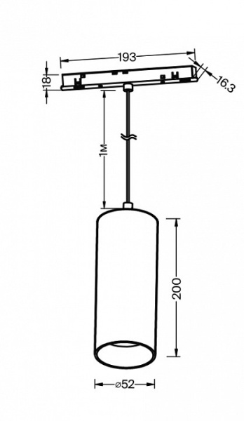 Фото Подвесной светильник Maytoni Focus LED TR041-2-12W4K-B