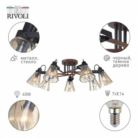 Фото Потолочная люстра Rivoli Clarissa Б0055508