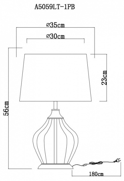 Фото Настольная лампа декоративная Arte Lamp Baymont A5059LT-1PB