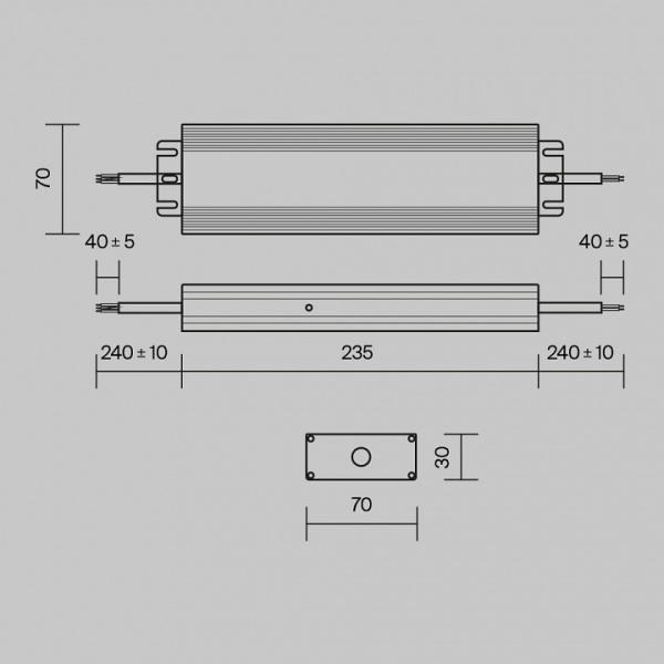 Фото Блок питания с проводом Maytoni Power Supply Magnetic PSL008-150W-48V-IP67