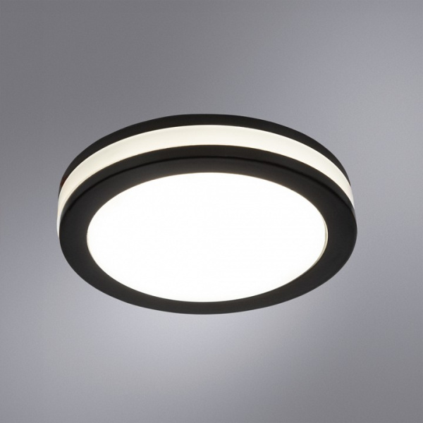 Открыть Встраиваемый светильник Arte Lamp Tabit A8430PL-1BK Фото Встраиваемый светильник Arte Lamp Tabit A8430PL-1BK