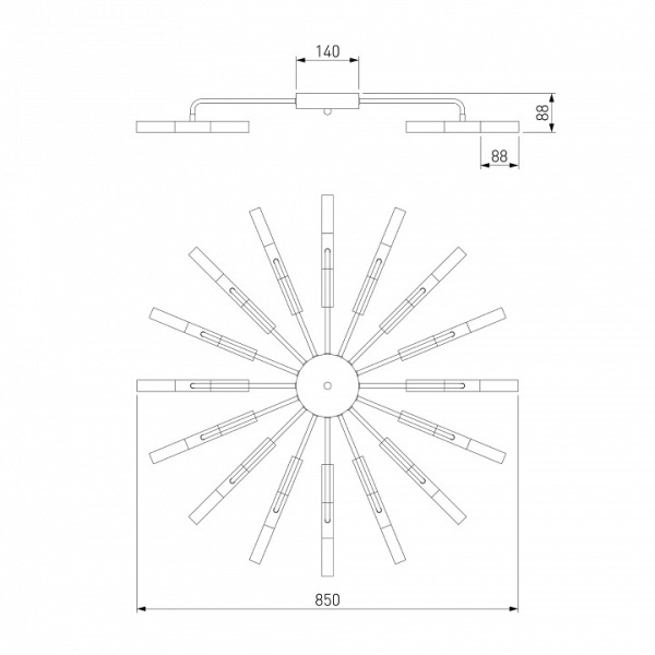 Открыть Потолочная люстра Bogate's Bastone 348 Smart Фото Потолочная люстра Bogate's Bastone 348 Smart